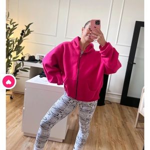 Boyfriend zip up magenta